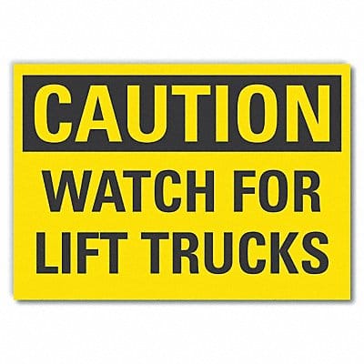 Caution Sign 7in x 10in Non-PVC Polymer