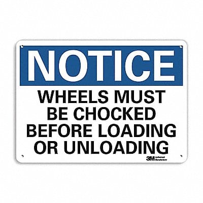 Notice Sign 10 inx14 in Plastic