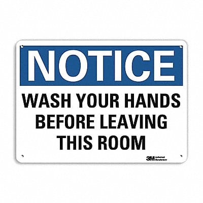 Notice Sign 10 in x 14 in Plastic