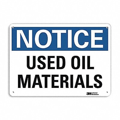 Notice Sign 10 inx14 in Plastic