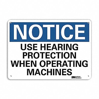 Notice Sign 10 in x 14 in Plastic
