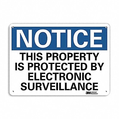 Notice Sign 10 in x 14 in Plastic