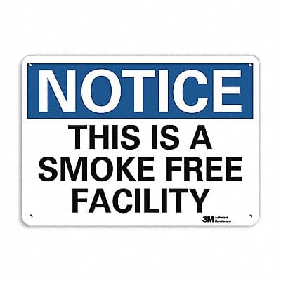 Notice Sign 10 inx14 in Plastic