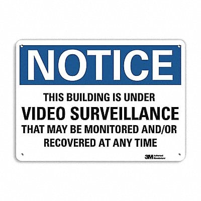 Notice Sign 10 in x 14 in Plastic