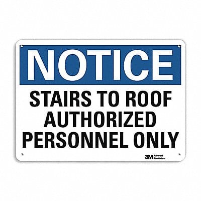 Notice Sign 10 inx14 in Plastic