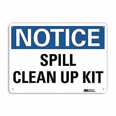Notice Sign 10 in x 14 in Plastic