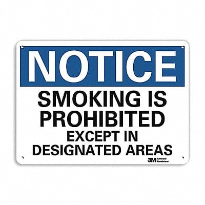 Notice Sign 10 inx14 in Plastic