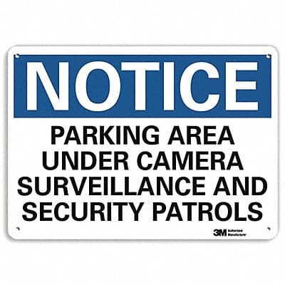 Notice Sign 10 in x 14 in Plastic
