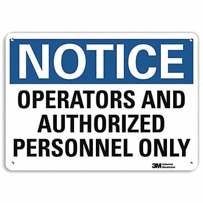 Notice Sign 10 inx14 in Plastic
