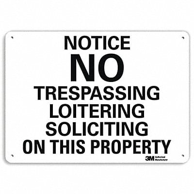 Notice Sign 10 in x 14 in Plastic