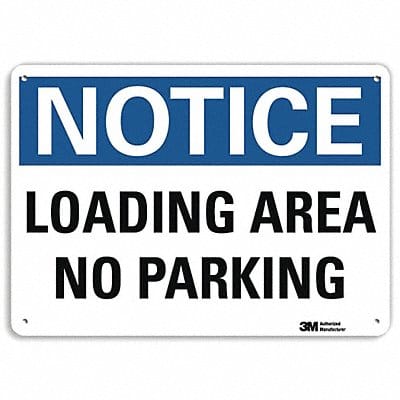 Notice Sign 10 inx14 in Plastic