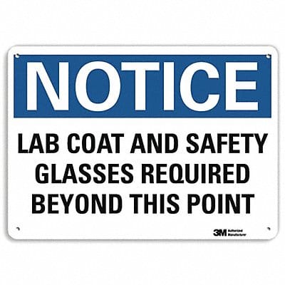 Notice Sign 10 inx14 in Plastic