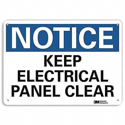 Notice Sign 10 inx14 in Plastic