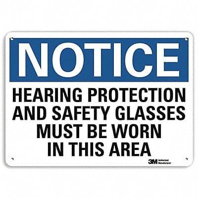 Notice Sign 10 inx14 in Plastic