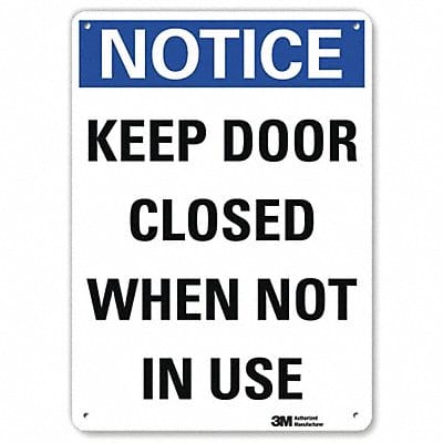 Notice Sign 10 in x 7 in Plastic