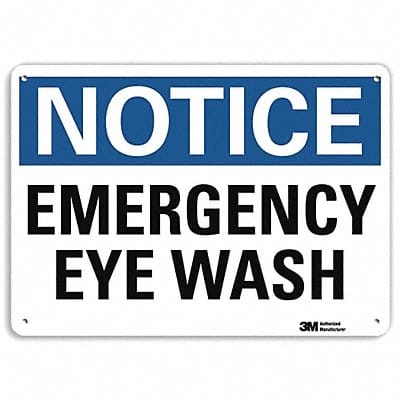 Notice Sign 10 in x 14 in Plastic