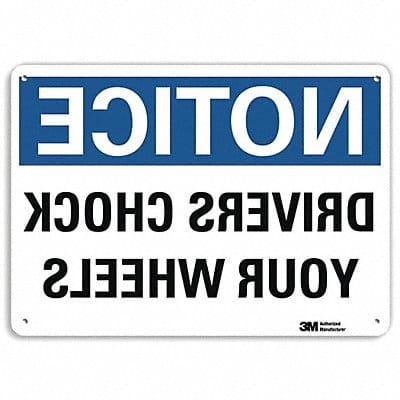 Notice Sign 10 inx14 in Plastic