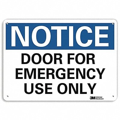Notice Sign 10 in x 14 in Plastic