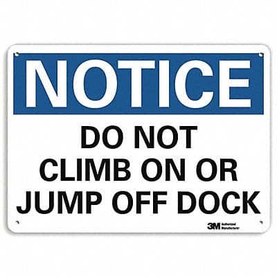 Notice Sign 10 inx14 in Plastic