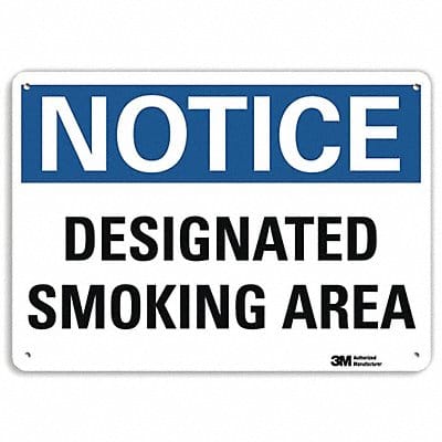 Notice Sign 10 inx14 in Plastic