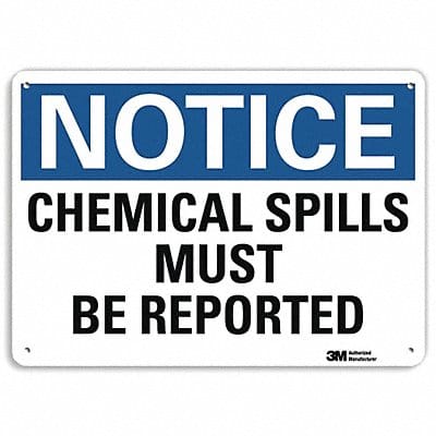Notice Sign 10 in x 14 in Plastic