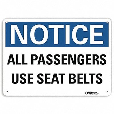 Notice Sign 10 inx14 in Plastic
