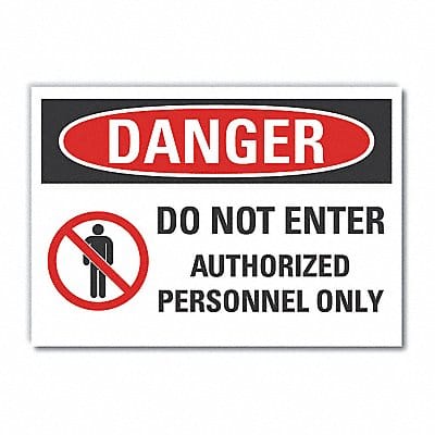 Danger Sign 7 inx10 in Non-PVC Polymer