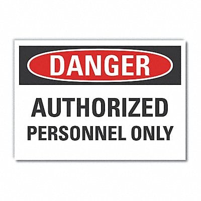 Danger Sign 7 inx10 in Non-PVC Polymer