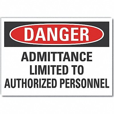 Danger Sign 7 inx10 in Non-PVC Polymer