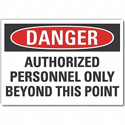 Danger Sign 7 inx10 in Non-PVC Polymer