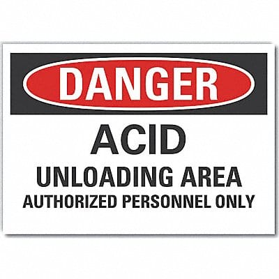 Danger Sign 7 in x 10 in Non-PVC Polymer