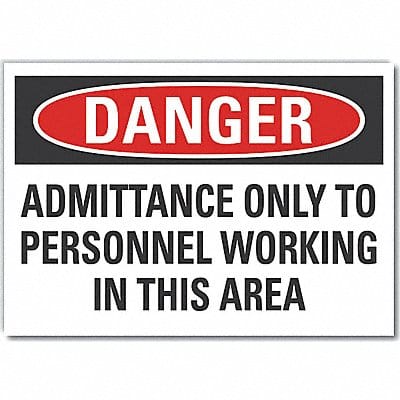 Danger Sign 7 in x 10 in Non-PVC Polymer