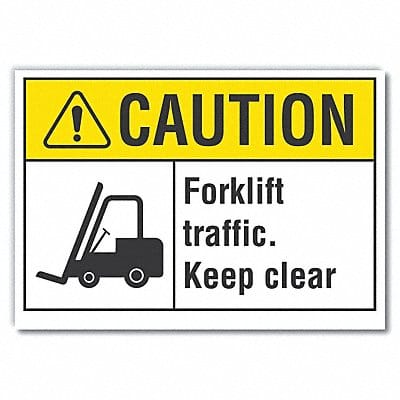 Caution Sign 7in x 10in Non-PVC Polymer
