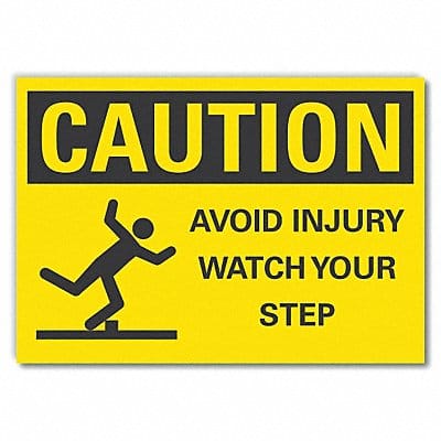 Caution Sign 7inx10in Non-PVC Polymer