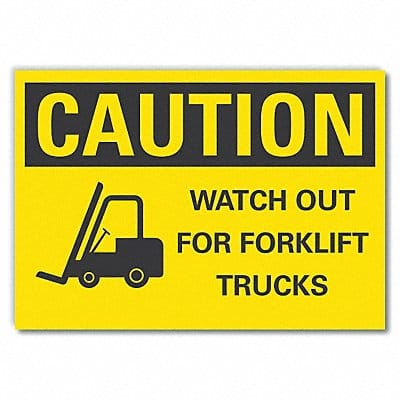 Caution Sign 7inx10in Non-PVC Polymer