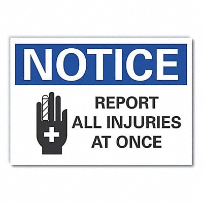 Notice Sign 7 inx10 in Non-PVC Polymer