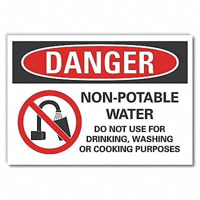 Danger Sign 7 inx10 in Non-PVC Polymer