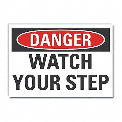 Danger Sign 7 inx10 in Non-PVC Polymer