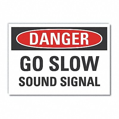 Danger Sign 7 inx10 in Non-PVC Polymer