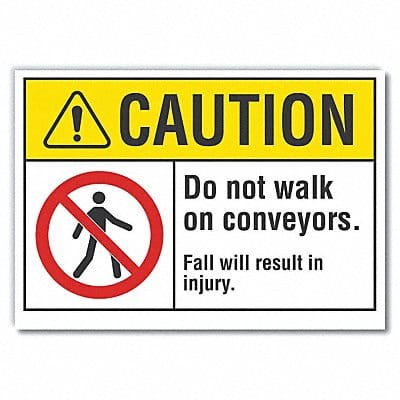 Caution Sign 7inx10in Non-PVC Polymer
