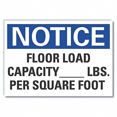 Notice Sign 7 inx10 in Non-PVC Polymer