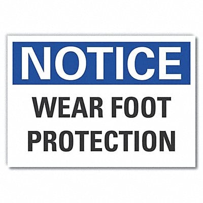 Notice Sign 7 in x 10 in Non-PVC Polymer