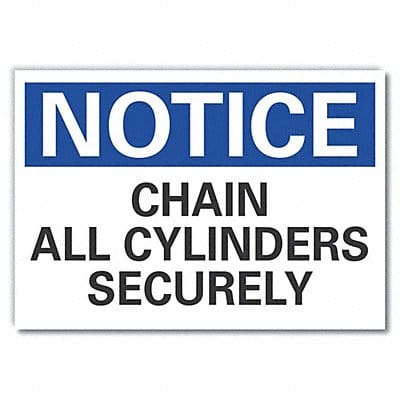 Notice Sign 7 in x 10 in Non-PVC Polymer