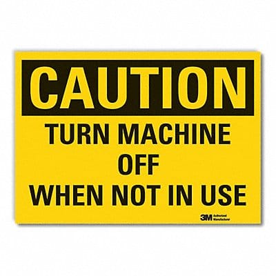 Caution Sign 7in x 10in Non-PVC Polymer