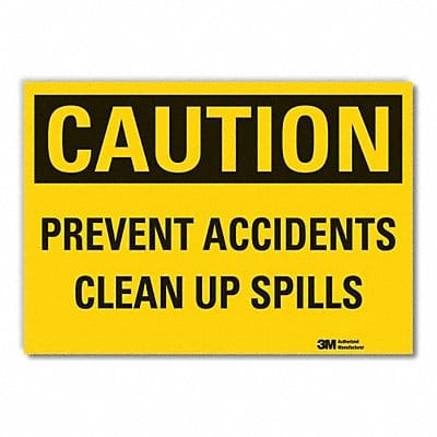 Caution Sign 7in x 10in Non-PVC Polymer