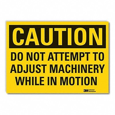 Caution Sign 7in x 10in Non-PVC Polymer