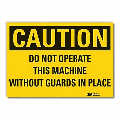 Caution Sign 7in x 10in Non-PVC Polymer