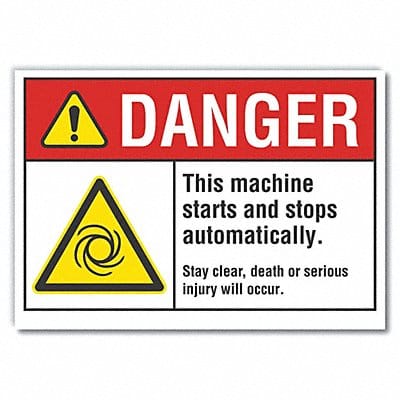 Danger Sign 7 inx10 in Non-PVC Polymer