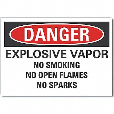 Danger Sign 7 in x 10 in Non-PVC Polymer