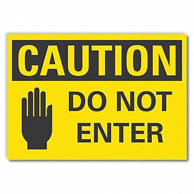 Caution Sign 7inx10in Non-PVC Polymer